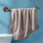 Rohrhandtuch Bar Wand montiert Industriehandtuch Rack Halter Rustikale Heavy Duty Badezimmer Hardware (24 inch, Rote Bronze)