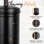 Toiletpot borstel en houder, overdekte badkamer toiletborstel voor moderne boerderij badkamer decor, staande rustieke toiletpot borstel met houder, badkamer decor sets, gegalvanise