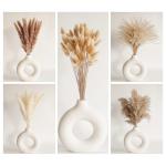 110 stuks pampasgras met witte hazenstaart, gedroogde bloemen, kunstbloemen voor badkamerdecoratie, badkamerwanddecoratie, kantoordecoratie en babyshowerdecoraties.