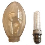 4x  Vintage Design LED lamp in retro stijl voor sfeerverlichting E27 B75 Edison lamp, 4W 200lm 1800K extra warm wit 320° 230V flikkervrij, niet dimbaar