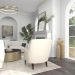 Metalen cilindervaas met groeiend wijnstokpatroon, set van 3 34", 29", 25" H, goud