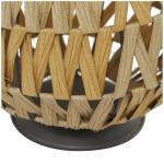Plastic rotan handgemaakte kaars lantaarn, 11 "x 11" x 19", lichtbruin