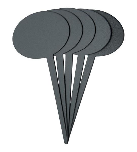 Beveiliging Silhouette Bubble Krijtbord Tags met Krijtstift, Set van 5 (TAG-BUBBLE-5) Bubbel Meerkleurig