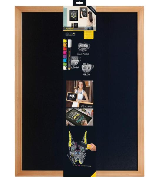 krijtbord, 60 x 80 cm, meerkleurig