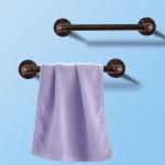 Buishanddoek aan de muur gemonteerd, industriële handdoekhouder, rustiek, heavy duty, badkamerhardware (30 cm, rood brons)