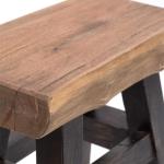 Rustieke houten kruk Vintage 40" | gerecycled hardhout, 43 x 45 x 27 cm (h x b x d) | kruk van massief hout, kruk | kleur: 04 zwart-natuur