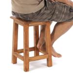Rustical houten kruk Madero | 48x30x30 cm (HxBxD), gerecycled hout | houten kruk | kleur: 08 honingkleuren gewaxt