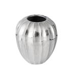 Vaas, bloemenvaas, pokalvaas, decoratieve vaas, aluminium (metaal), zilverkleurig, modern, woonkamer, keuken, 23 cm