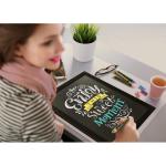 Woody wandbord met zwart houten frame, inclusief krijtstift en wandophanging, ca. 40 x 30 cm groot