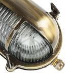 Buitenwandlamp messing glas in antiek IP64 balkon terras huis H: 13 cm E27 riffel schip licht maritieme wandlamp tuin SKIATHOS