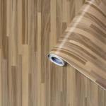 Perfect Fix Plakfolie, houtlook parket bruin, houtfolie, 90 cm x 2,1 m, dikte 150 μ, zelfklevende meubelfolie, decoratiefolie, geen luchtbellen, keukenfolie, pvc zonder ftalaten, 