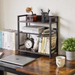 3-laags kruidenrek - Industrieel aanrechtblad, organizer voor desktopopslag, staand kruidenrek voor aanrecht, keuken, kantoor, woonkamer, grijs TLJ021G