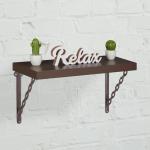 8 x plankhoek gietijzer, antieke stijl, plankdragers, opvallend kettingmotief, wandhouder voor planken, roestbruin