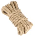 Jute touw, 16 mm dik, 10 m, tuinhenneptouw, bruin jute touw voor kattenkrabpaal, 16 mm rustiek decoratief henneptouw voor doe-het-zelf knutselen, ophangen en decoraties