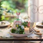 Decoratief dienblad voor salontafel: White wash houten ronde dienblad, rustiek houten dienblad, 31 cm,, landelijke centerpiece kaarshouder voor woondecoratie, poef, aanrecht displa