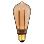 8x  Vintage Design LED lamp in retro stijl voor sfeerverlichting E27 ST64 Edison lamp, 4W 200lm 1800K extra warm wit 320° 230V flikkervrij, niet dimbaar
