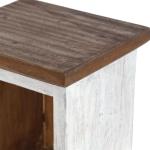 RUSTICALES houten cd-rek CD Tower | massief mahonie hout, 76x15,5x16cm (HxBxD) | houten plank met 4 vakken, cd-opslag | kleur: 05 wit-natuur