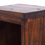 RUSTICALES houten cd-rek CD Tower | massief mahonie hout, 76x15,5x16cm (HxBxD) | Houten plank met 4 vakken, cd-opslag | kleur: 02 lichtbruin