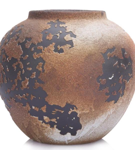 Rustikale Terrakotta-Vase für Heimdekoration, Bauernhaus-Dekoration, Vintage-Keramikvasen, rustikaler dekorativer Mittelpunkt für Eingang, Wohnzimmer, Tisch, Regal, Büro, Kamins