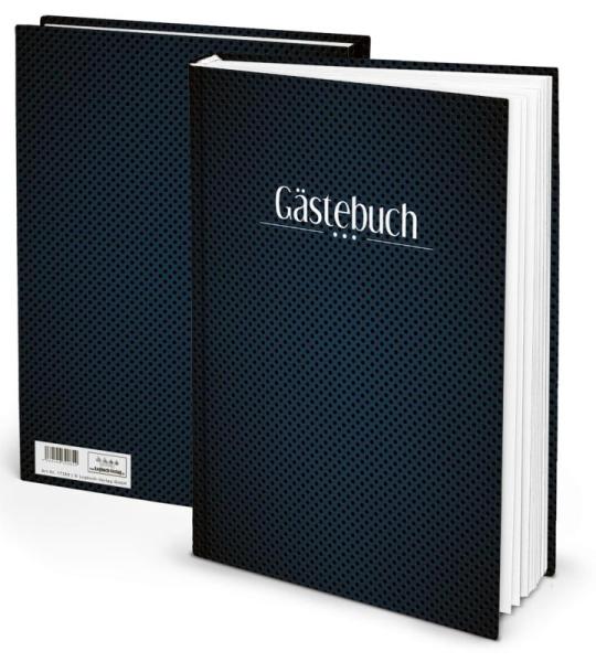Groot gastenboek blauw donkerblauw DIN A4 nobel hotel vakantiewoning hotel vakantiegasten condoleanceboek vakantiehuis bruiloft