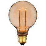 8x  Vintage Design LED lamp in retro stijl voor sfeerverlichting E27 G95 Edison lamp, 4W 200lm 1800K extra warm wit 320° 230V flikkervrij, niet dimbaar