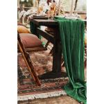 6er-Pack Käsetuch-Tischläufer, dunkelgrüner rustikaler Gaze-Tischläufer, 90x 300cm, Käsetuch-Gaze-Tischläufer Käsetuch Boho-Tischläufer für Hochzeit, Geburtstag(dunkelgrü