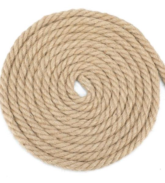Jute touw, 12 mm dik, 10 m, tuinhenneptouw, bruin jute touw voor kattenkrabpaal, 12 mm rustiek decoratief henneptouw voor doe-het-zelf knutselen, ophangen en decoraties