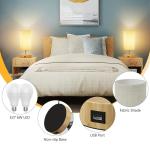 Bedlampjes, set van 2, bedlampje, dimbaar, met geheugenfunctie, USB-aansluiting, 3 kleurtemperaturen en traploze helderheid, tafellampen, geschikt voor slaapkamer, woonkamer, kanto