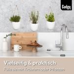 Hangende bloempotten, set van 3 stuks, keramische hanglampen, wandvazen voor planten, hangende bloempotten voor binnen, wandplantenhouder, Scandinavische decoratie, wanddecoratie v