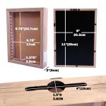 Rustikale Schattierbox aus Naturholz mit Lichtern, LED-beleuchtete Vitrine für Weinkorken, Tickets und kreative Ausstellungen, künstlerische Präsentationen, 20,3 x 27,9 cm
