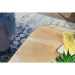 salontafel set van 2 Mango massief houten/metalen salontafel bruin | Industriële bijzettafel bijzettafel metalen poten zwart | 2-delige placemat bijzettafel van hout