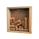 Rustikale Schattierbox aus Naturholz mit Lichtern, LED-beleuchtete Vitrine für Weinkorken und Tickets, Bierdeckel, 25,4 x 25,4 cm