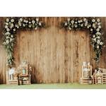 3 x 2 m bruiloft achtergrond voor fotografie geheime tuin achtergrond rutic hout witte bloem bloem stand bruiloft verjaardag fotostudio rekwisieten portret dromerige fotografie ach