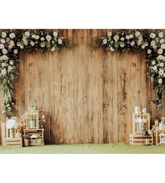 3,5 x 2,5 m bruiloft achtergrond voor fotografie geheime tuin achtergrond rutic hout witte bloem bloem stand bruiloft verjaardag fotostudio rekwisieten portret dromerige fotografie