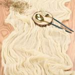 2Pack Käsetuch Tischläufer Beige, rustikaler Gaze Tischläufer 90x 300cm Cheesecloth Gaze Tischläufer, Käsetuch Boho Tischläufer für Hochzeit Party-Dekoration (Beige)