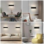 16W wandlamp LED binnen modern wandlamp zwart up down licht wandverlichting neutraal wit trapverlichting IP44 gangverlichting voor woonkamer slaapkamer gang enzovoort, van aluminiu