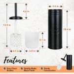 Toiletpot borstel en houder, overdekte badkamer toiletborstel voor moderne boerderij badkamer decor, staande rustieke toiletpot borstel met houder, badkamer decor sets, gegalvanise