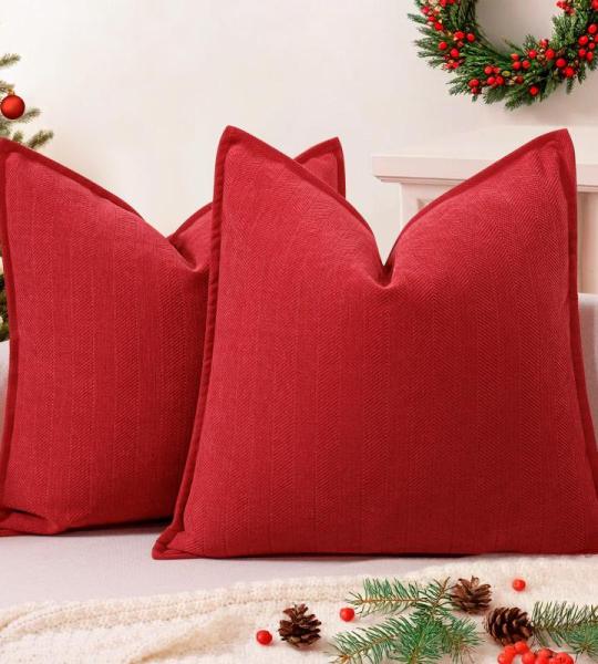 Sofa Set van 2 Chenille Sofa Kussens met Elegant Design, Zacht en Luxe Decoratief Kussen voor Sofa, Bed en Woondecoratie