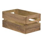 Vintage Mini Houten Krat Tafel Caddy - 5.by 9.5-Inch Opbergdoos Kruiderij Houder. Gebruiksvoorwerp Zilverwerk Houder Organizer