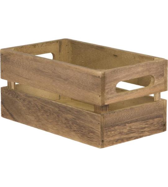 Vintage Mini Houten Krat Tafel Caddy - 5.by 9.5-Inch Opbergdoos Kruiderij Houder. Gebruiksvoorwerp Zilverwerk Houder Organizer