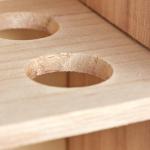Eierkast, voor 12 eieren, landelijke stijl, om neer te zetten, hout & metaal, eierrek, h x b x d: 25 x 18 x 12 cm, natuur, 1 stuk