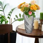 Glazen bloemenvaas, 24 cm hoog, moderne minimalistische vaas, tuinfeest voor thuis, eettafel, cadeau, bruiloft, housewarming party, voor mama verjaardag, cadeau-ideeën, glazen vaa