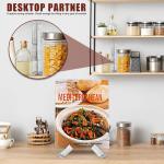 Receptenboekstandaard voor keuken, houten kookboekhouder voor displaystandaard, boerderij kookboekstandaard voor het lezen van handenvrij, rustieke receptenhouder voor koken en kok