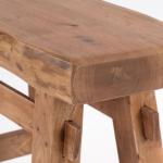 Rustieke houten kruk vintage 40" | gerecycled hardhout, 43 x 45 x 27 cm (h x b x d) | kruk van massief hout, kruk | kleur: 08 honingkleuren gewaxt