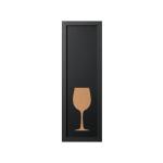 , Combi memo en Blackboard Back2Chalk Vino, krijtbord met zwart mat MDF frame, 20x60cm