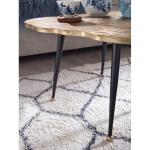 Koffietafel Aluminium Boomschijf 64x64x37 cm Salontafel Metaal Goud | Tafel Woonkamer Rond | Woonkamertafel Modern | Kleine Bijzettafel