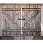 Rustiek Gordijnen, American Country Style, Woonkamer Slaapkamer Raamgordijnen 2-delige set, 280 x 225 cm, Bleke bruin en grijs
