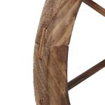 Autowiel van hout, set van 2, decoratie voor tuin, terras, veranda, rustiek spaakwiel, saloon, western, bruin