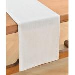 Tischläufer aus Elfenbeincreme Leinen, 90cm lang, maschinenwaschbar, rustikaler Bauernhaus-Tischläufer für Essen, Feiertage, Partys und den täglichen Gebrauch(Elfenbeincreme, 9