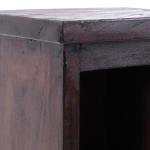 RUSTICALES houten cd-rek CD Tower | massief mahonie hout, 76x15,5x16cm (HxBxD) | houten plank met 4 vakken, cd-opslag | kleur: 03 donkerbruin